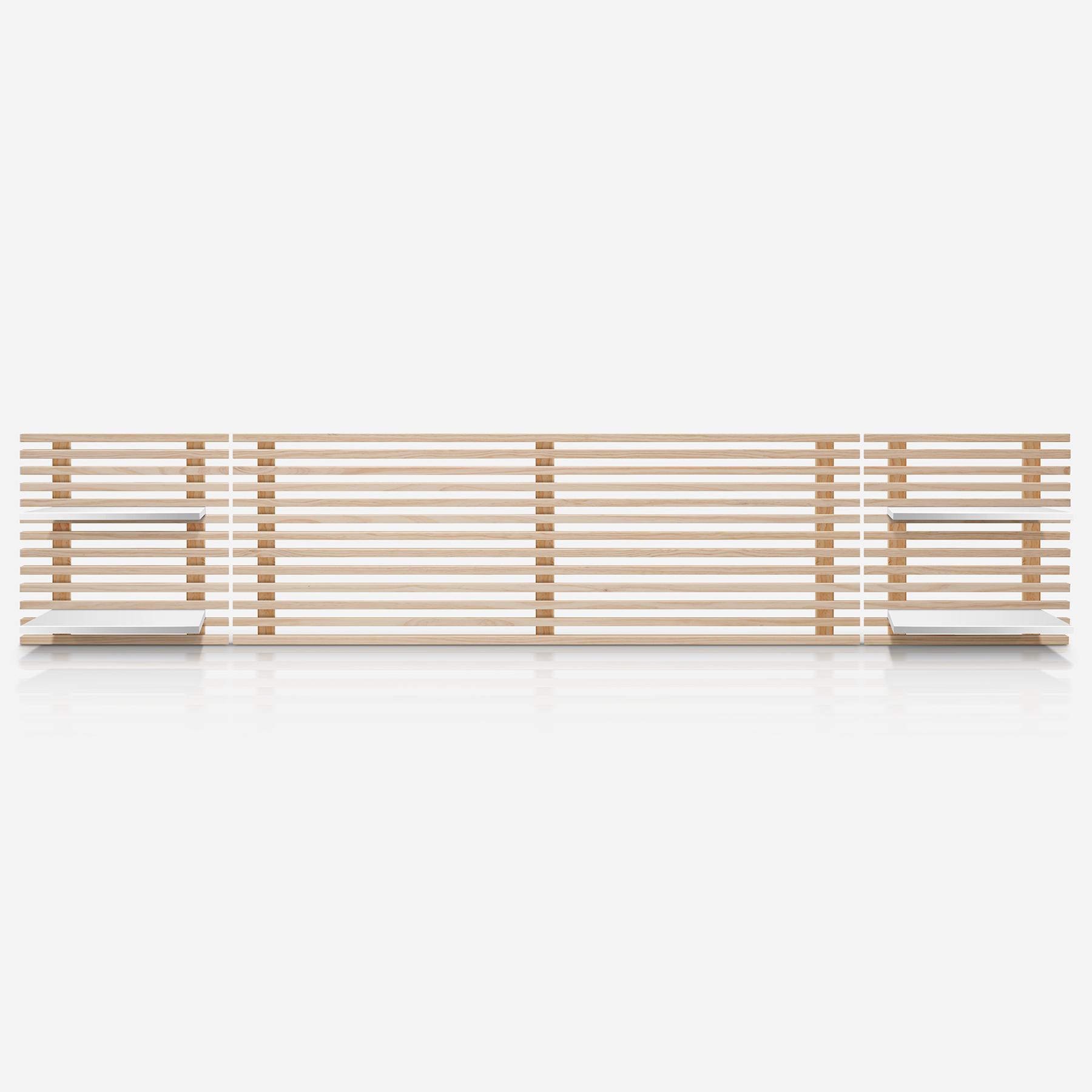 Cabecero de madera para camas de 150 con estantes Tokio - Pejecar