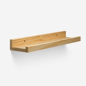 Estante de madera barnizada de 50 cm de ancho